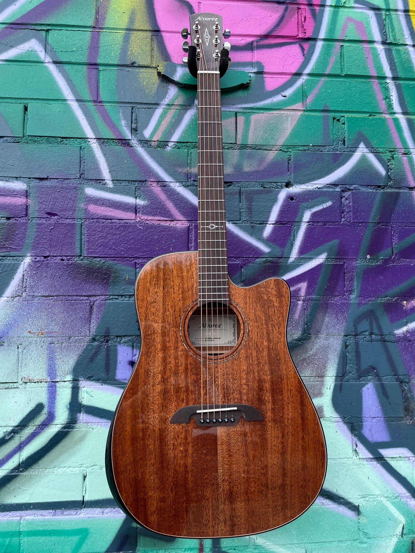 Alvarez AED66CE Dreadnought Armrest Electric Acoustic Guitar - Natural/Gloss