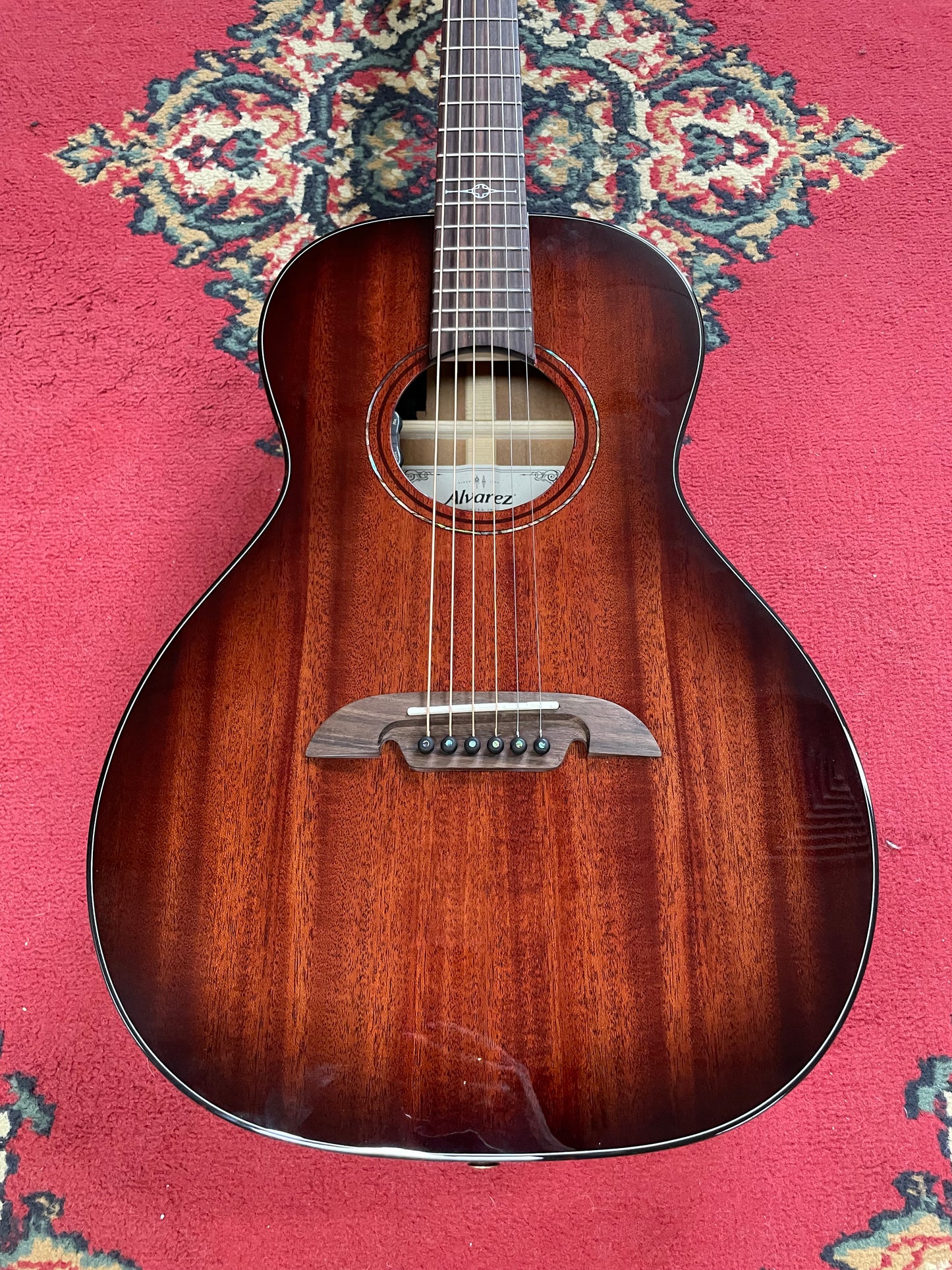 Alvarez MP66SHB Parlor Electric Acoustic Guitar - Shadowburst