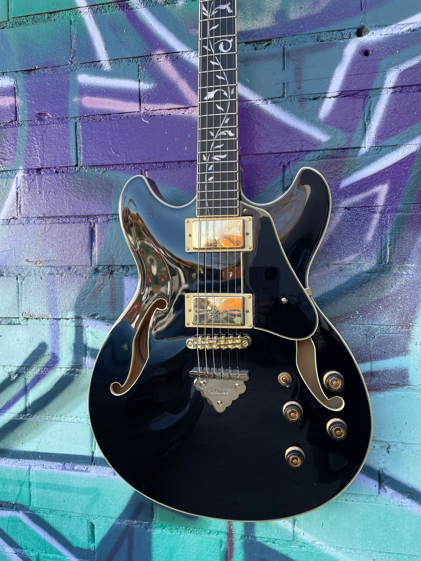 Ibanez AS93S PBK Artcore Electric Guitar - Black
