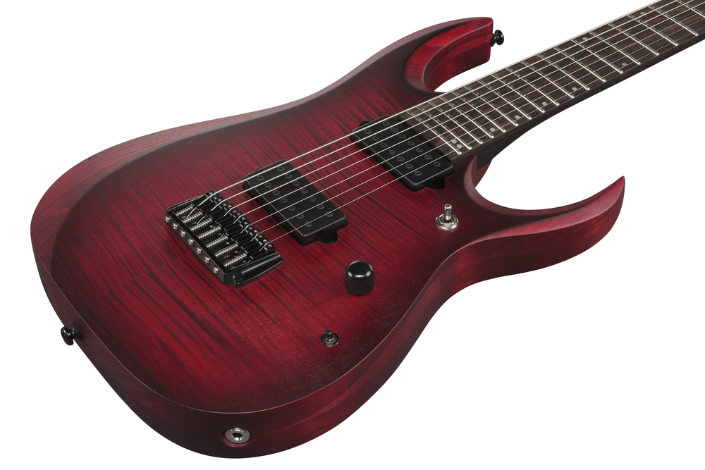 Ibanez RGD721FA 7 String Electric Guitar - Stained Wine Red Burst Flat
