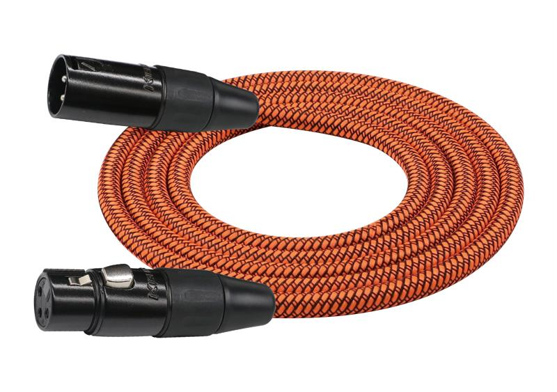 Kirlin Entry Woven Orange 20ft XLR Cable - Orange