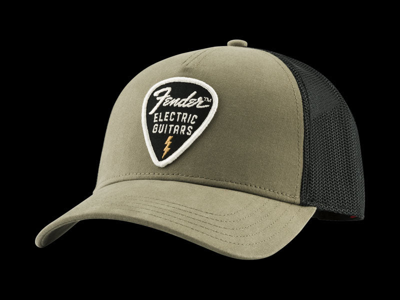 Fender Snap Back Pick Patch Hat, Olive