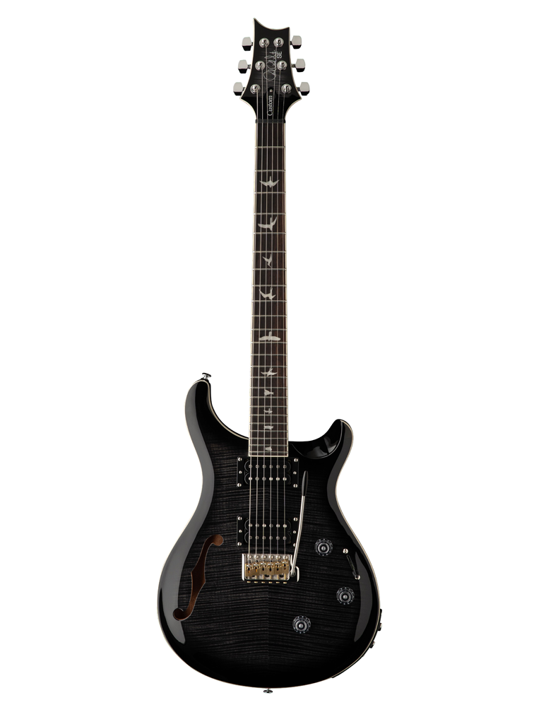 PRS SE Custom 24 Semi-Hollow Piezo Electric Guitar - Charcoal Burst