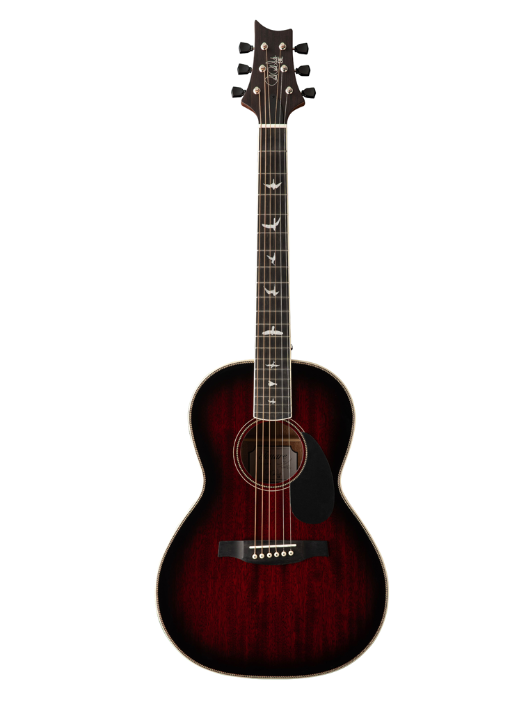 PRS SE P20E Parlor Electric Acoustic Guitar - Fire Red Burst