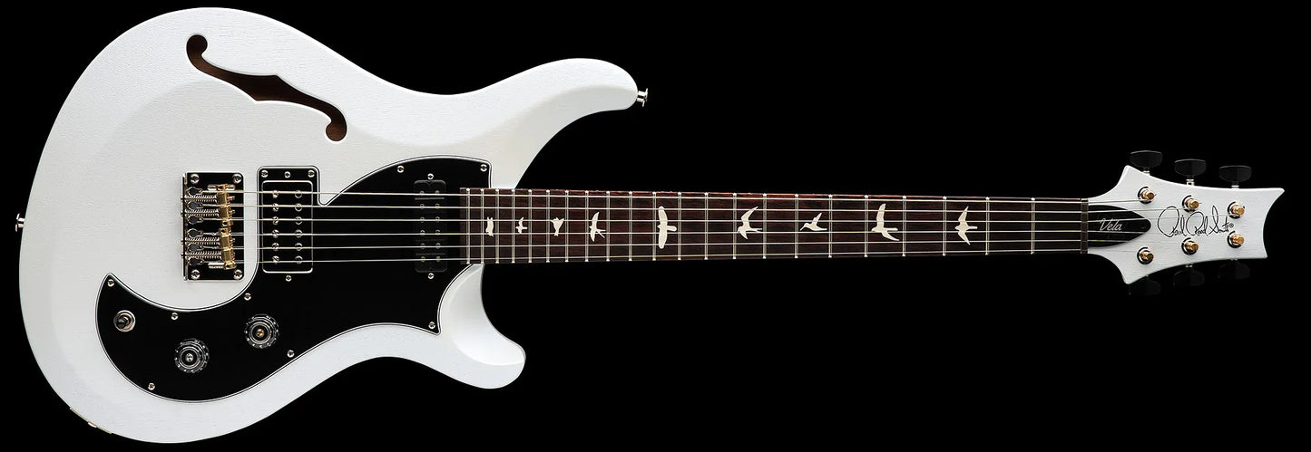 PRS S2 Vela Semi-Hollow Satin Electric Guitar - Pearl White