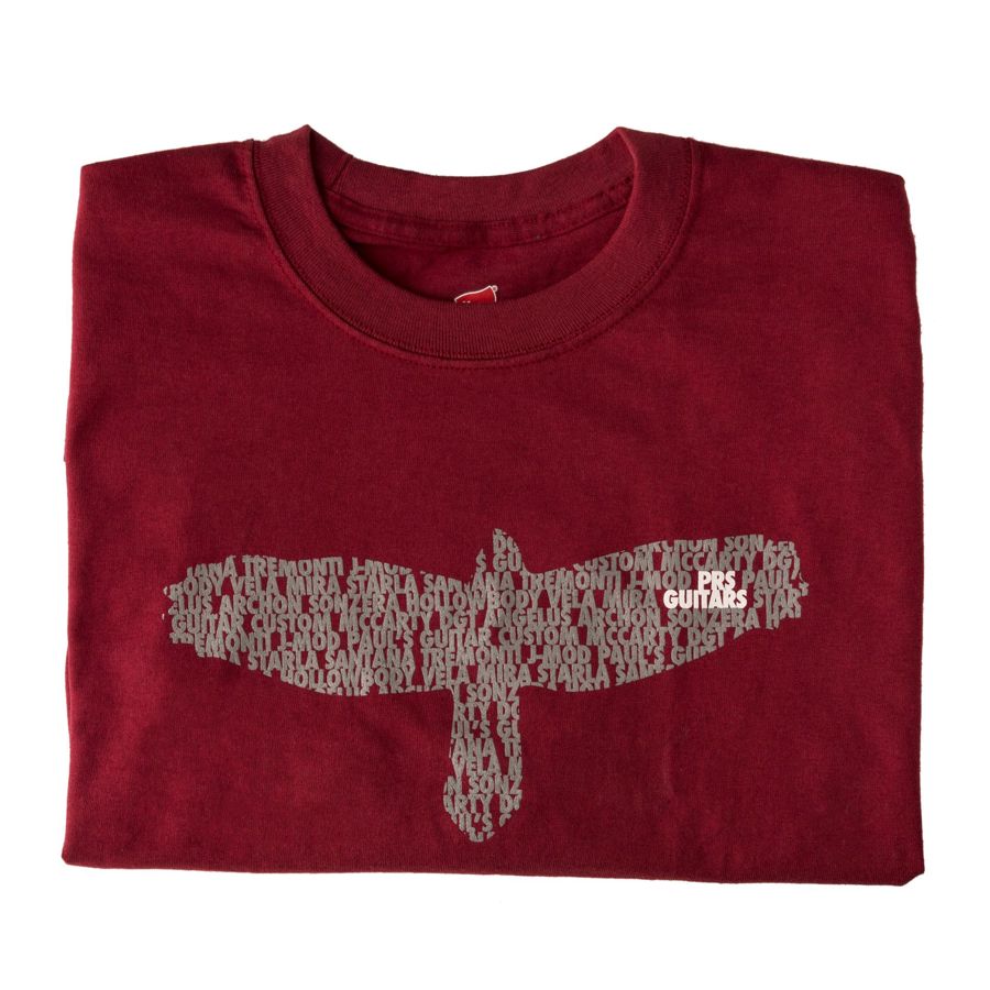 PRS Bird As A Word T-Shirt - Oxblood Red