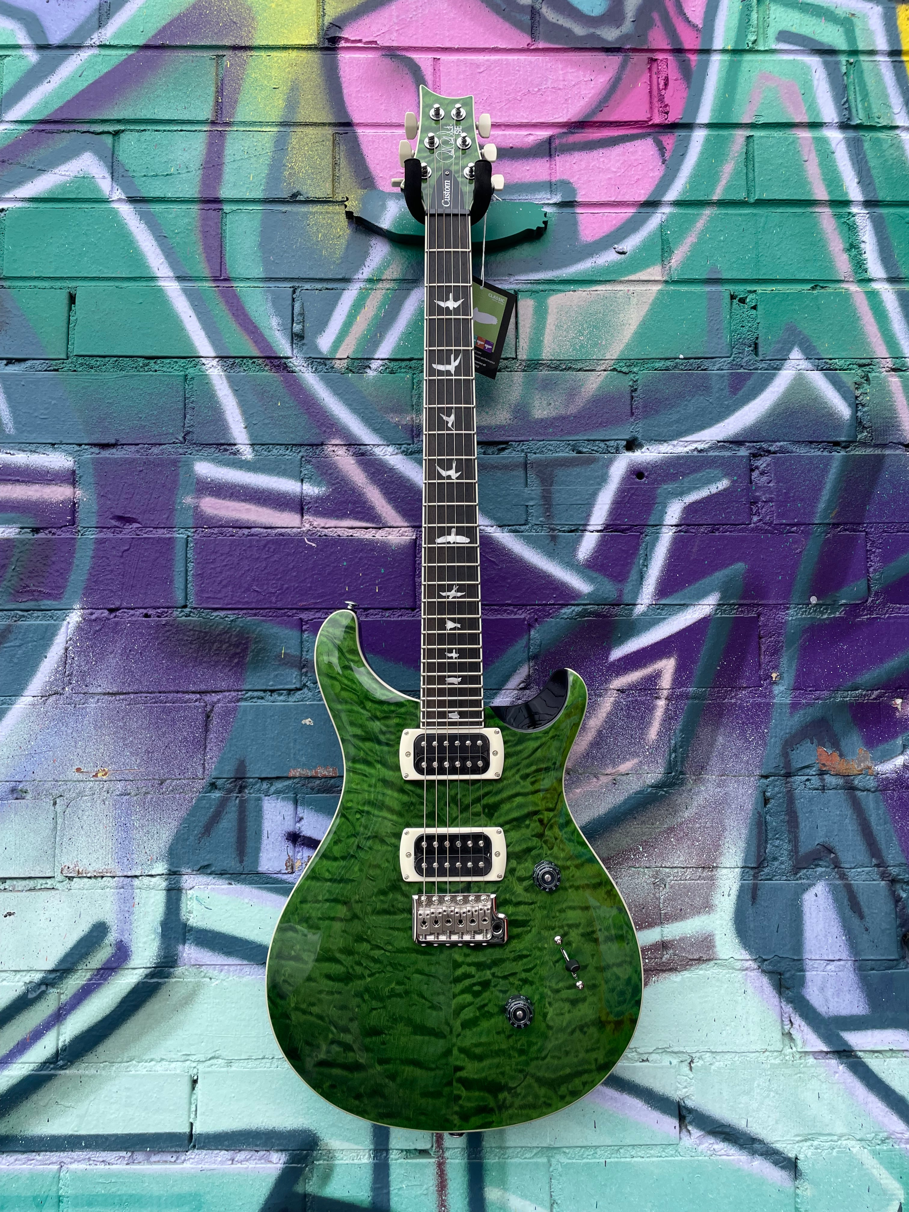 ギター PRS SE CUSTOM 24 Quilt Package PRS SE Custom 24 Quilt Electric Guitar in Teal Black (2026