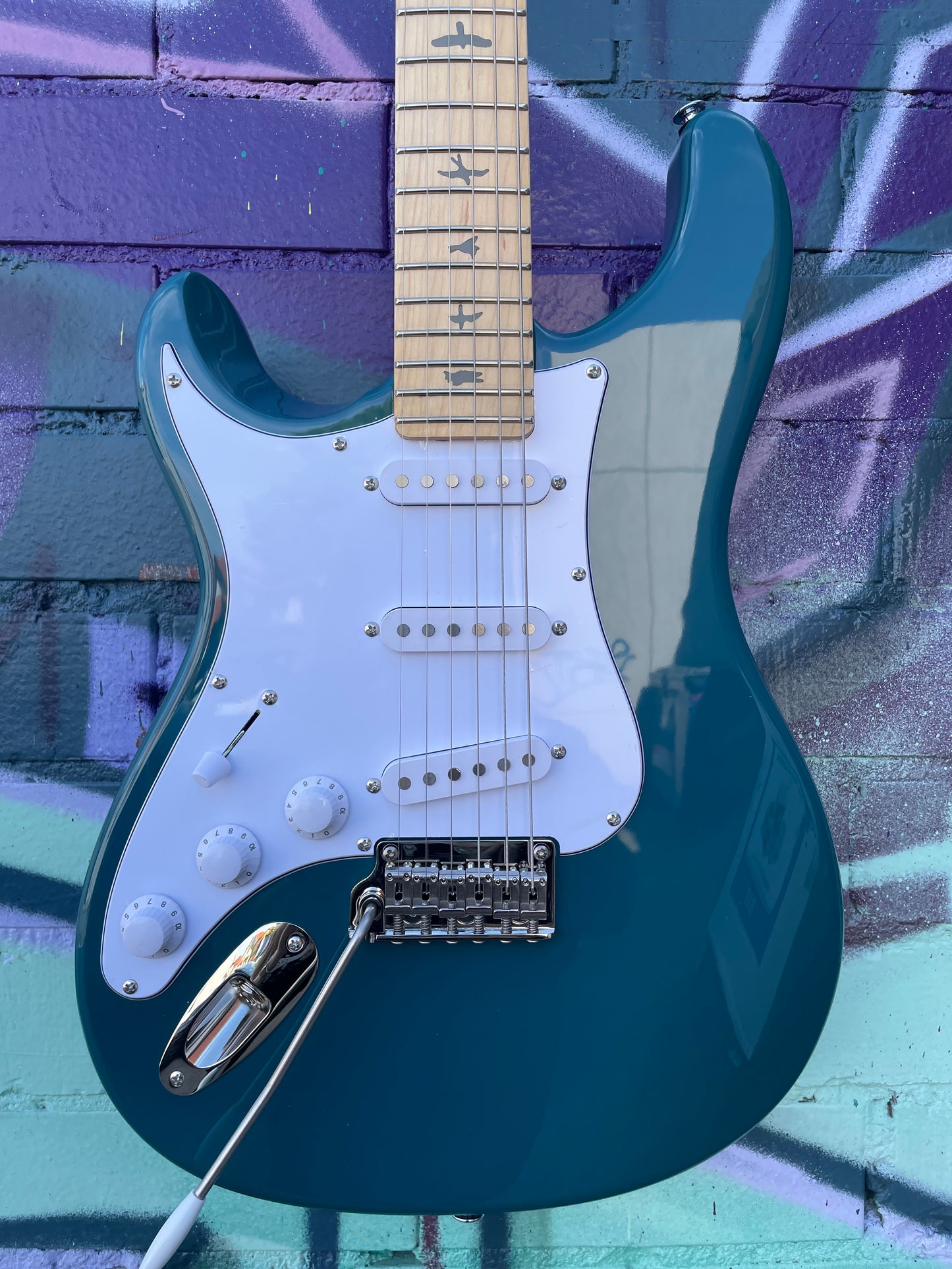 PRS SE Silver Sky Lefty Maple Electric Guitar - Nylon Blue