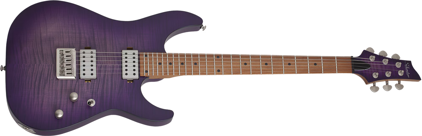 Schecter C-1 Standard Plus Electric Guitar - Transparent Purple Burst