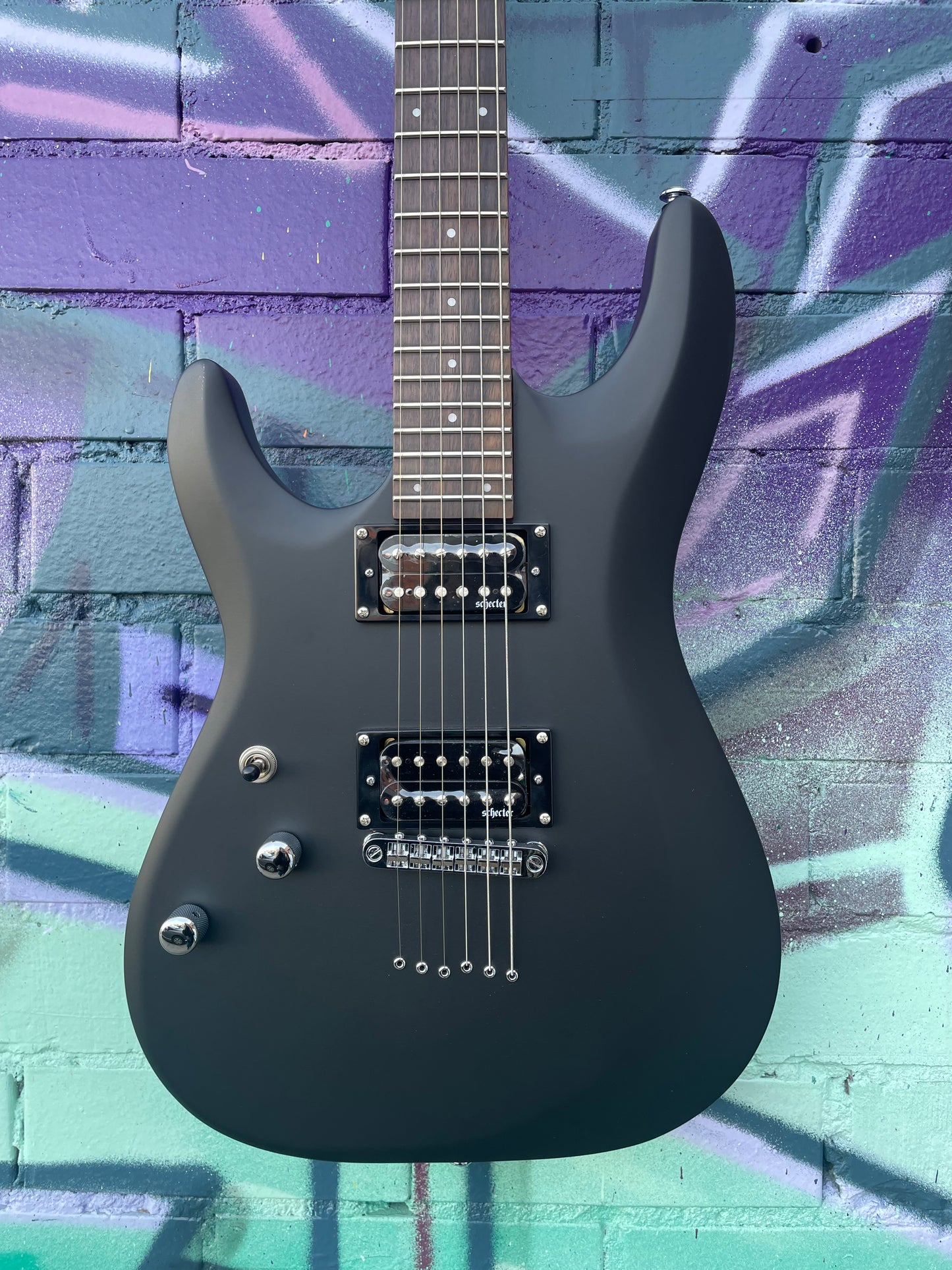 Schecter C-6 Deluxe Left Handed Electric Guitar - Satin Black