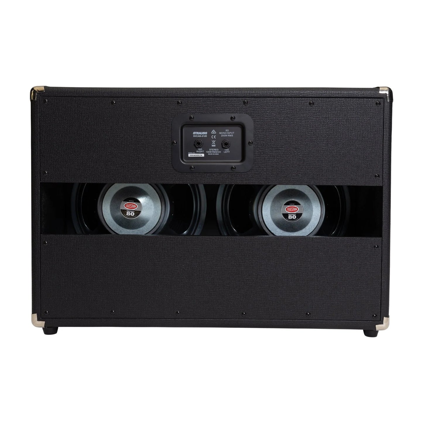Strauss 2x12 100 Watt Open Back Speaker Cabinet - Black