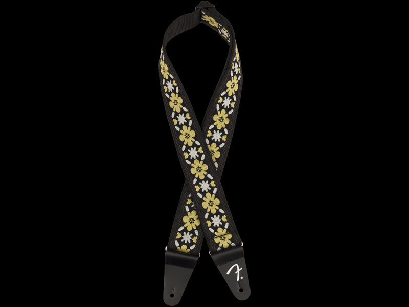 Fender Pasadena Woven Strap, Yellow Clover, 2"