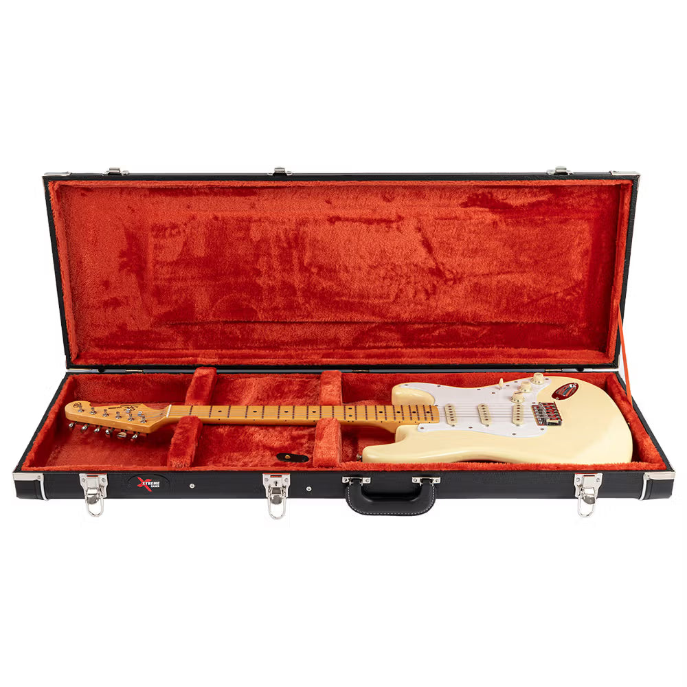 Xtreme XC610Y Strat/Tele Vintage Rectangular Guitar Hard Case - Yellow Tweed