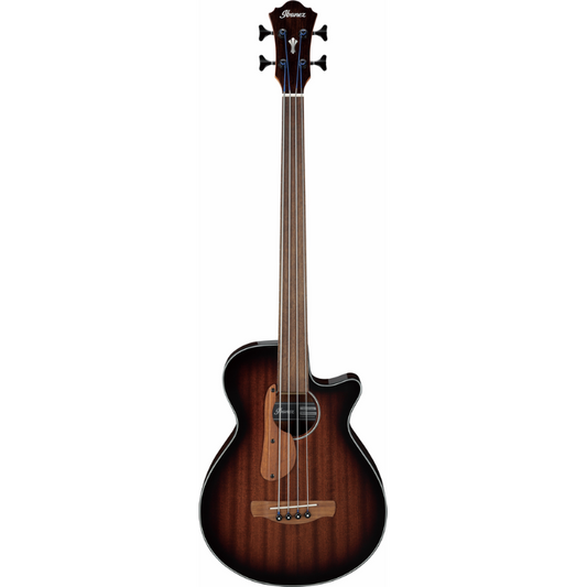 Ibanez AEGB24FEMHS Electric Acoustic Bass Guitar - Mahogany Sunburst