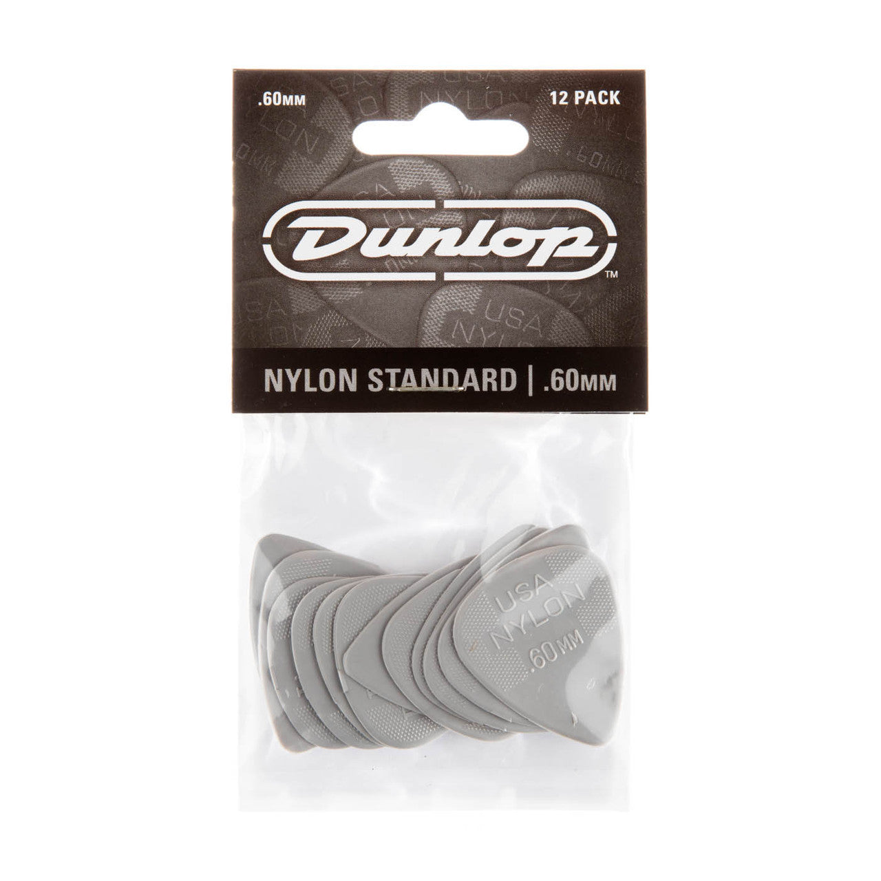 Dunlop Nylon Grey 0.60mm 12 Pack