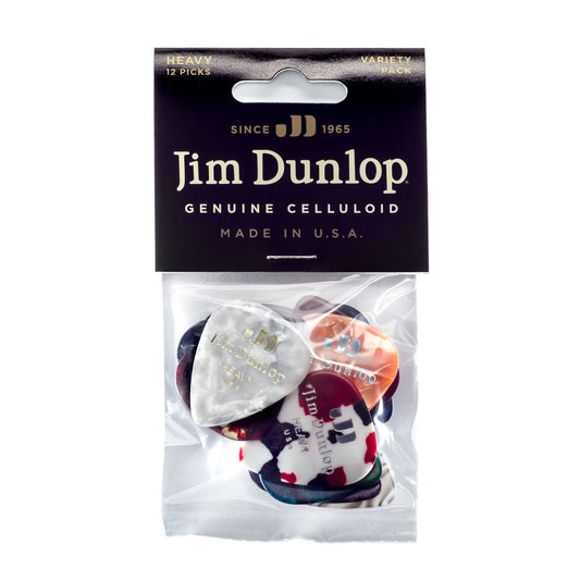Jim Dunlop Celluloid Heavy Variety  12 Pack