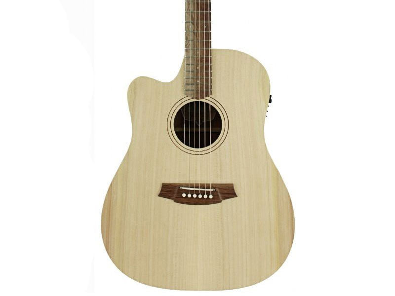 Cole Clark FL1EC-BM Acoustic Electric Guitar, Left Handed, She Oak FB - Bunya / Maple