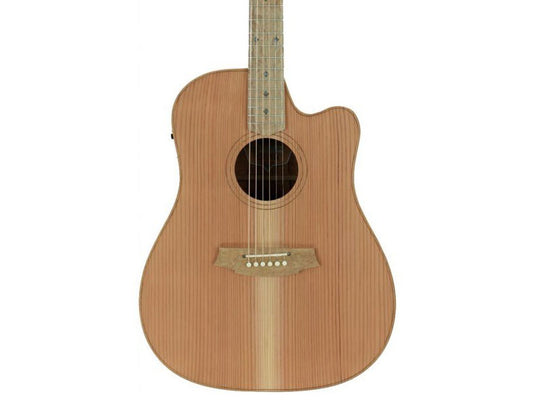Cole Clark FL2EC-RDBL Acoustic Electric Guitar, She Oak FB - Redwood / Blackwood