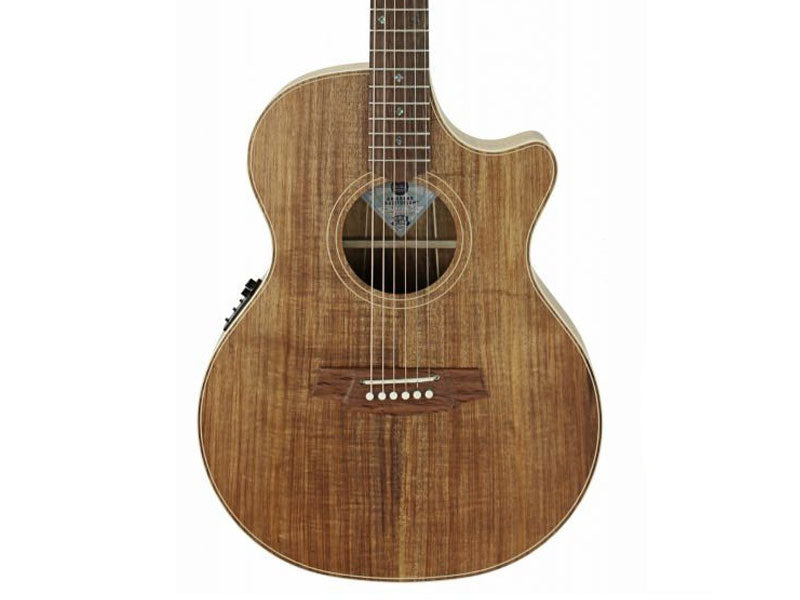 Cole Clark TL2EC-BLBL Thinline Acoustic Electric Guitar, She Oak FB - Blackwood