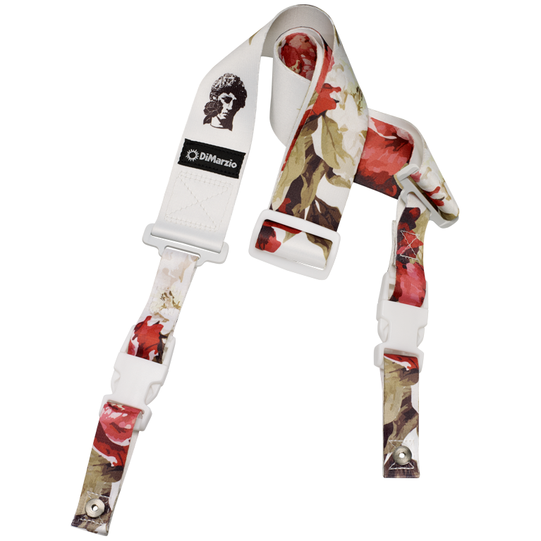 Dimarzio Polyphia Floral Muse White Cliplock Guitar Strap