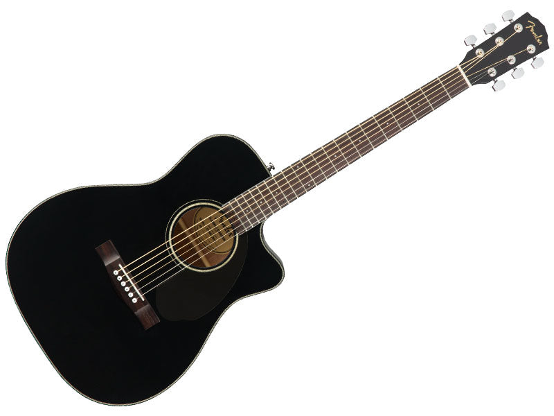 Fender CC-60SCE Concert Cutaway Electric Acoustic Guitar - Black