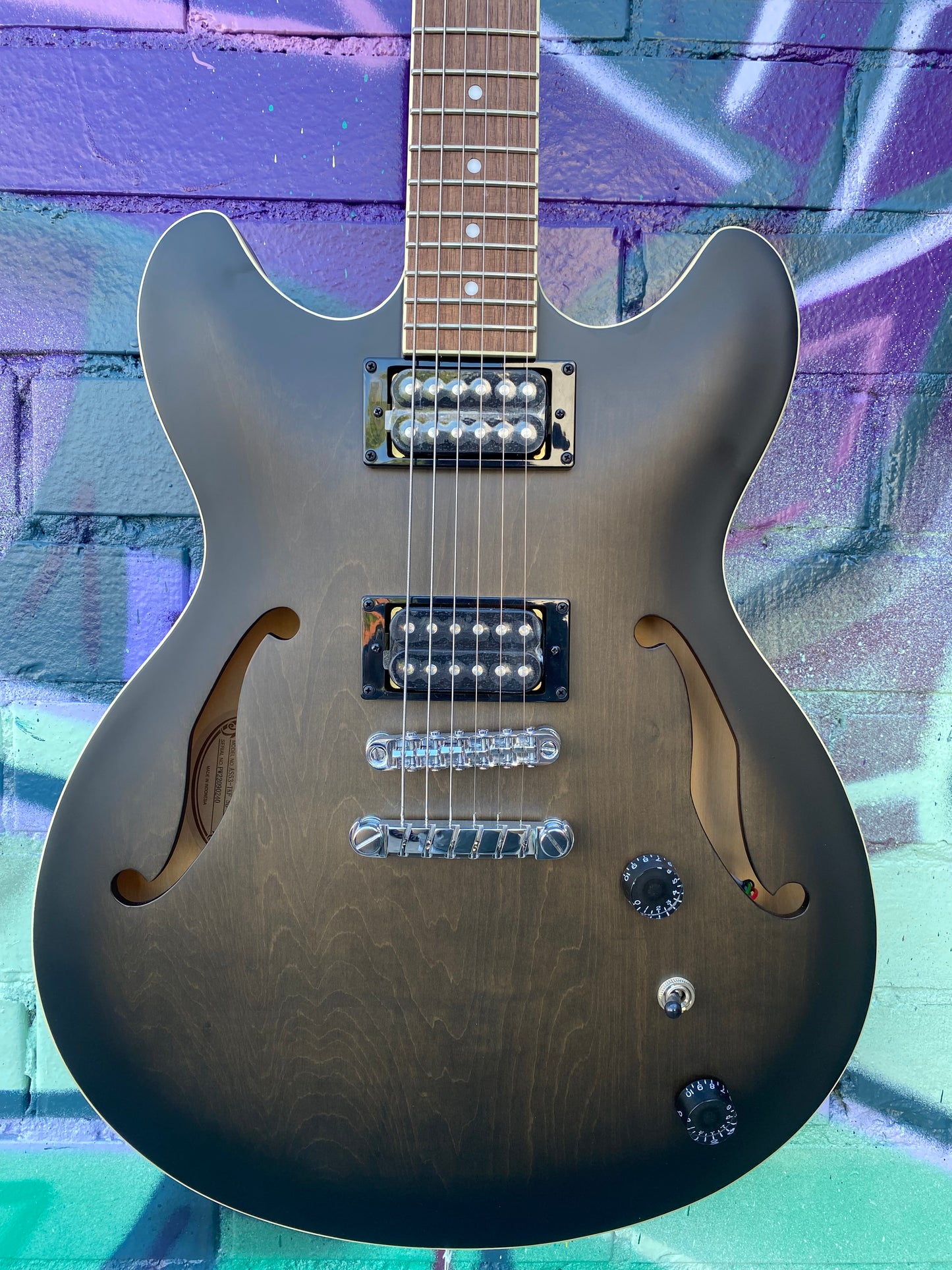 Ibanez AS Artcore AS53 TKF, Electric Guitar - Transparent Black Flat