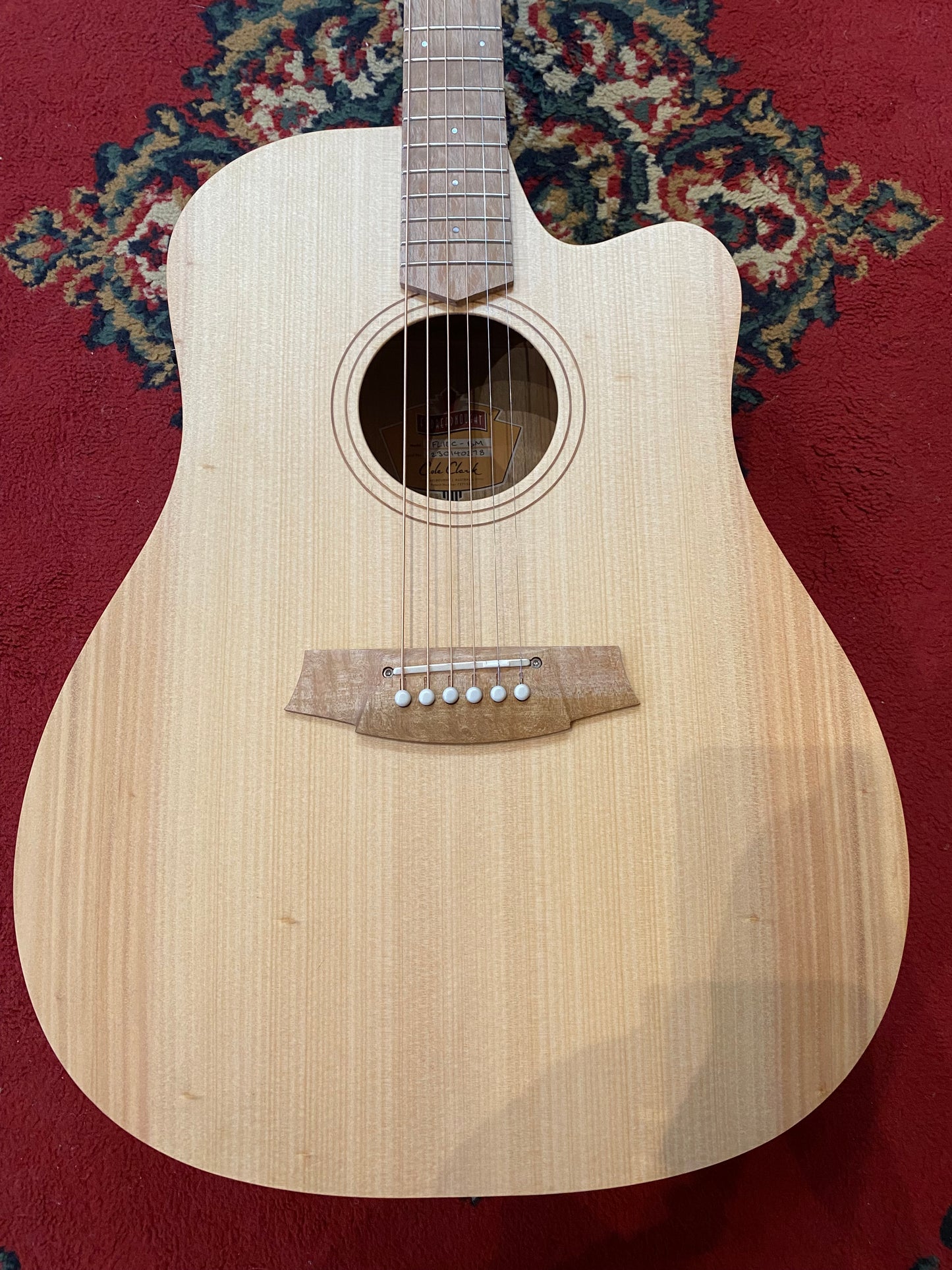 Cole Clark FL1EC-BM Electric Acoustic Guitar - Bunya/Maple