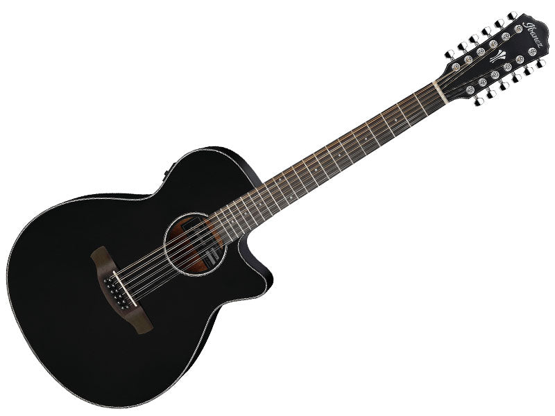 Ibanez AEG5012 BKH 12-String Acoustic Electric Guitar - Black High Gloss