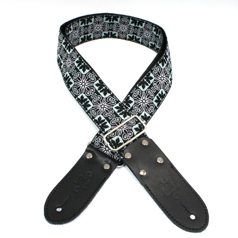 DSL Jacquard Weaving Guitar Strap - Fil White