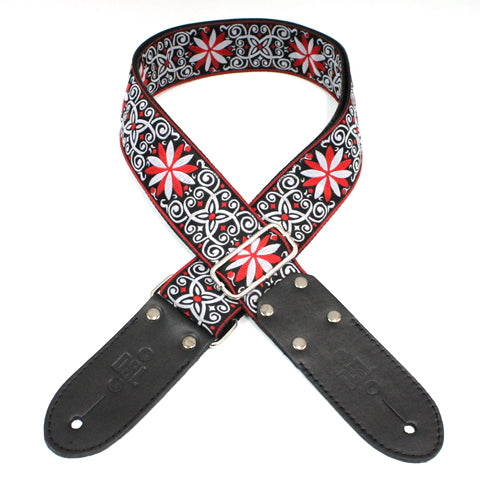 DSL Jacquard Weaving Guitar Strap - Red Angel