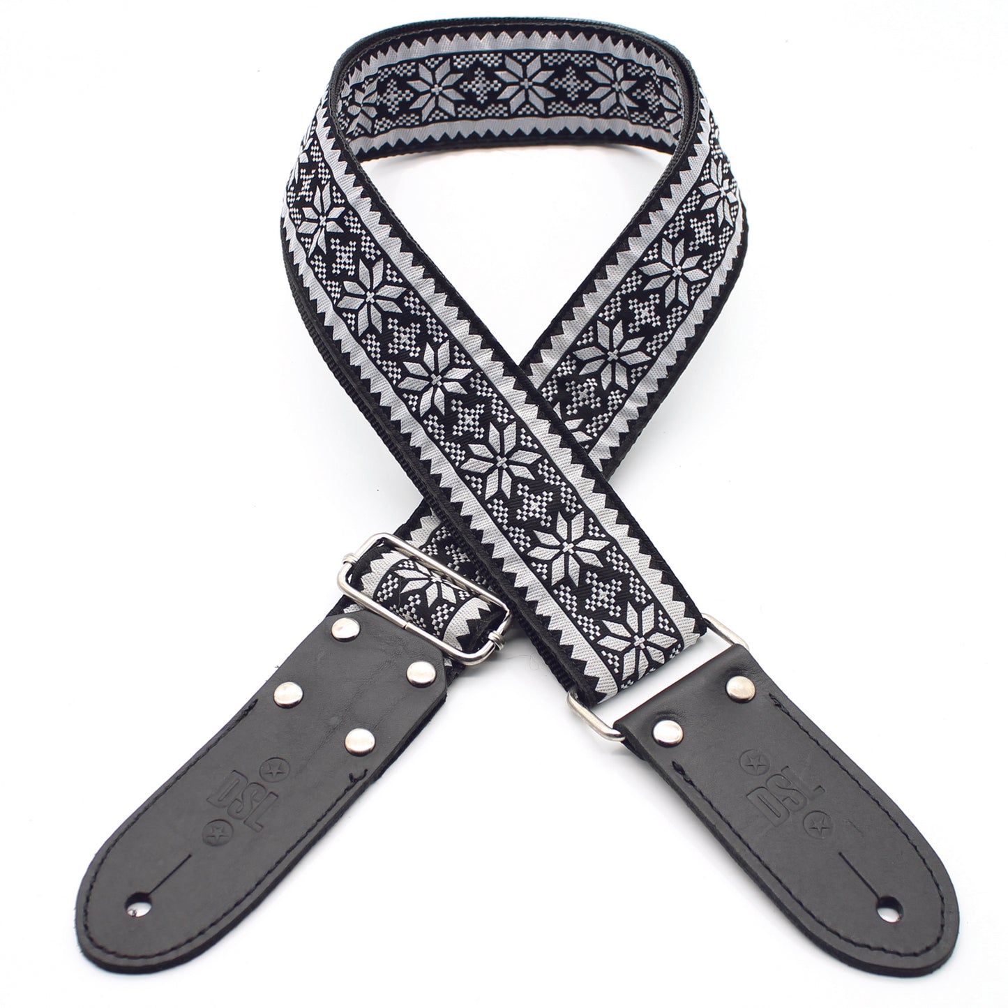 DSL Jacquard Weaving Guitar Strap - Snow