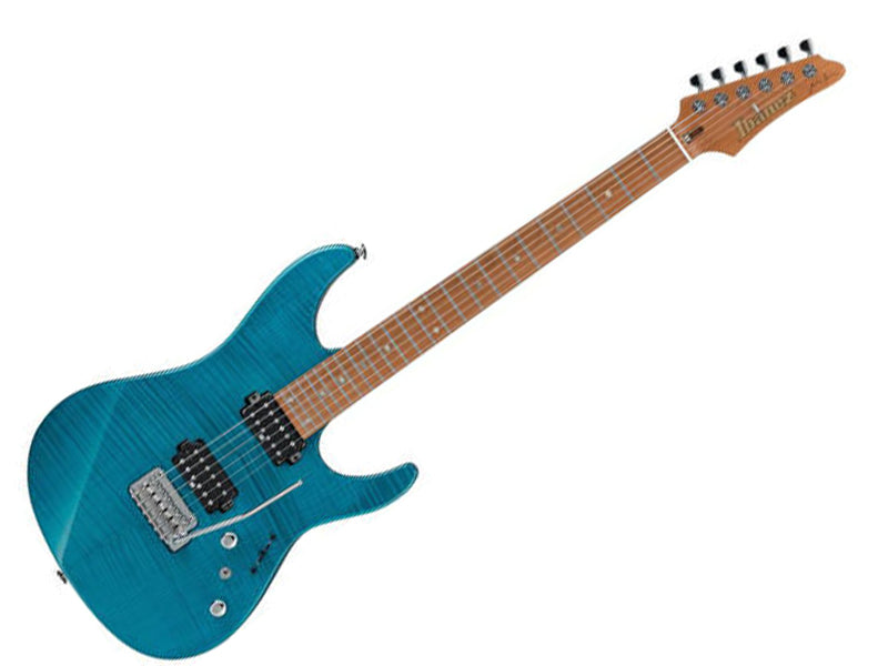 Ibanez Martin Miller Signature MM1TAB Electric Guitar - Transparent Aqua Blue