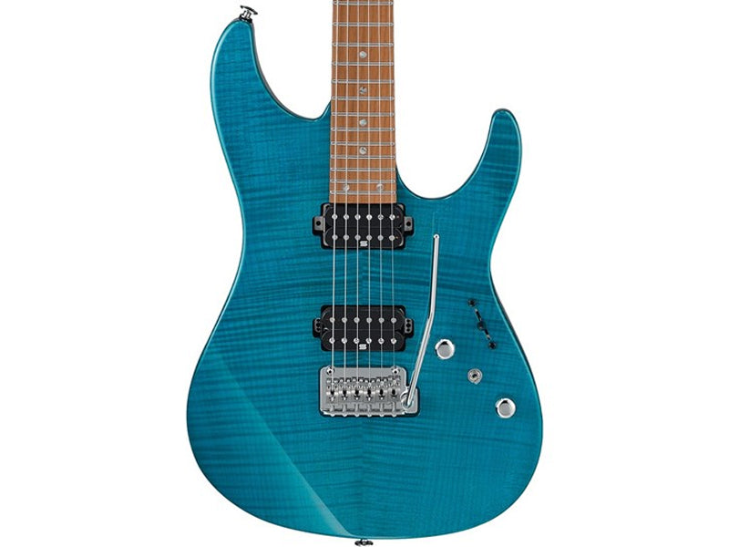 Ibanez Martin Miller Signature MM1TAB Electric Guitar - Transparent Aqua Blue