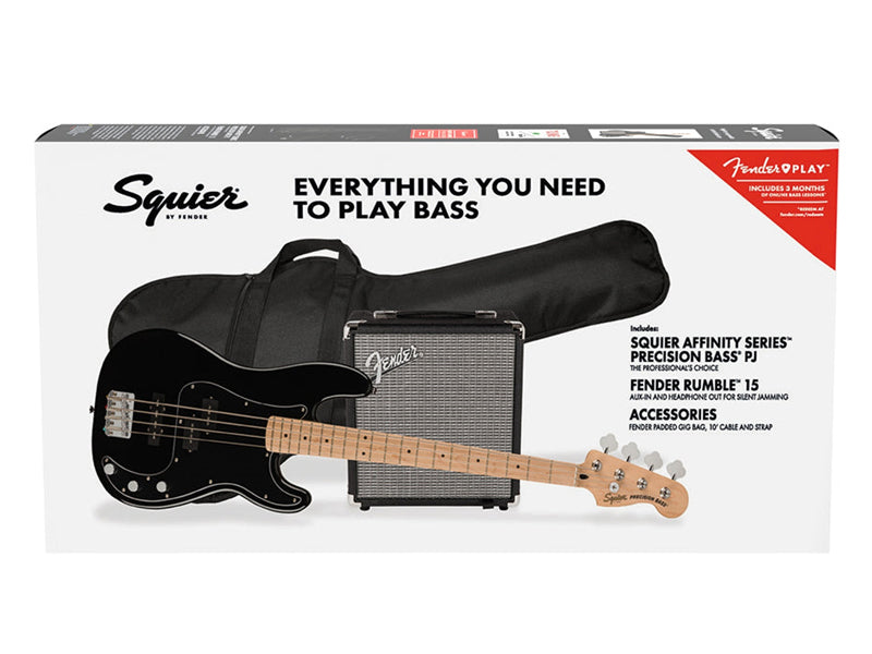 Squier Affinity Series Precision Bass PJ Pack - Black