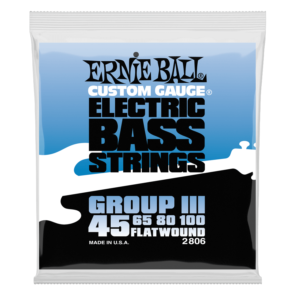 Ernie Ball Flatwound Group III Electric Bass String, 45-100 Gauge