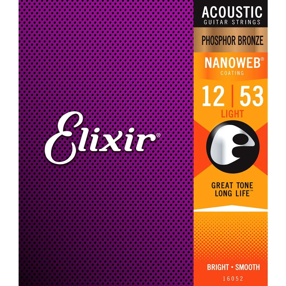 Elixir Phosphor Bronze Nanoweb Light 12-53