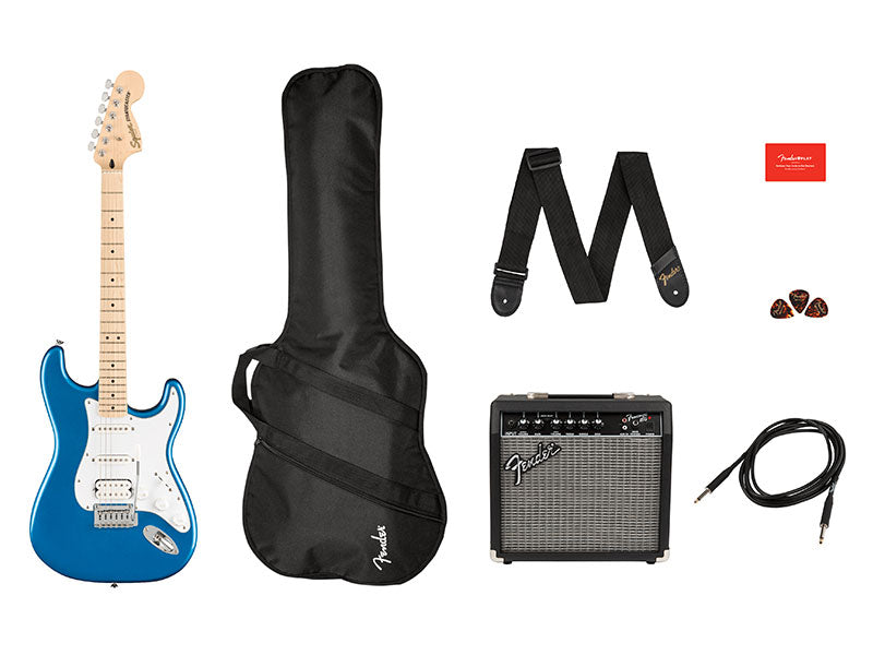 Squier Affinity Stratocaster HSS Electric Guitar Pack - Lake Placid Blue