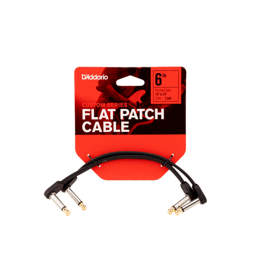 D'Addario Custom Series Flat Patch Cables 6"