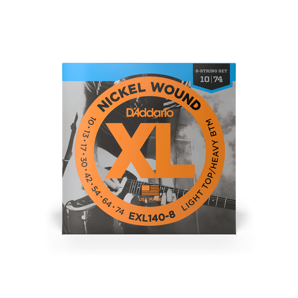 D Addario EXL140 8 10 74 Nickel Wound 8 String Guitar Paradise