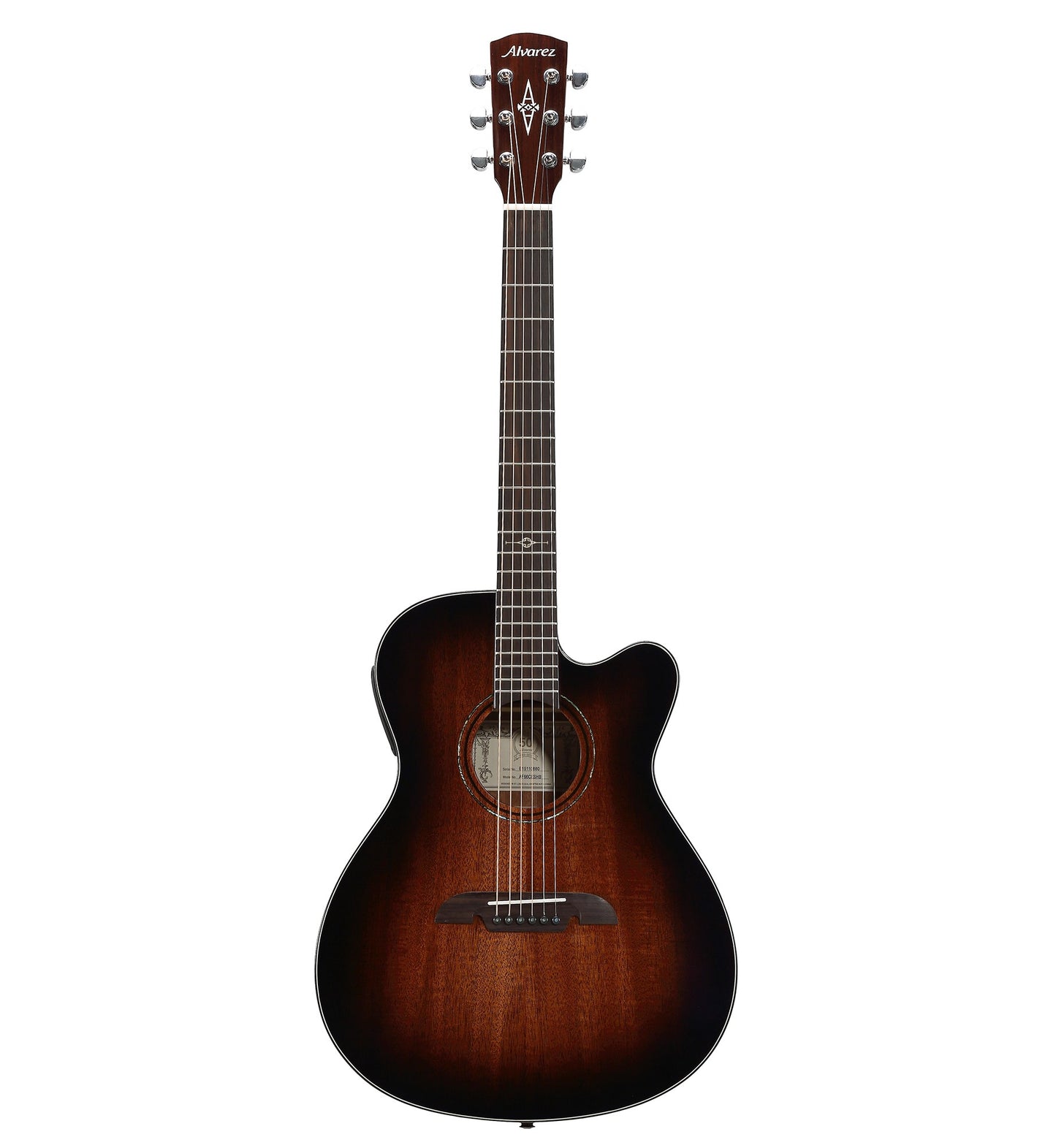 Alvarez AF66CESHB Folk/OM Electric Acoustic Guitar - Shadowburst