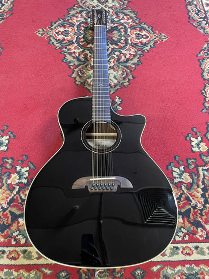 Alvarez AG70CE 12-String Acoustic Electric Guitar - Black