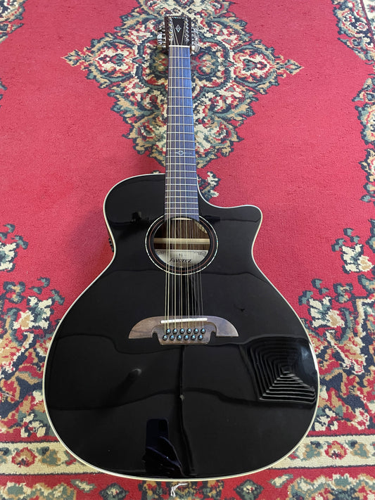 Alvarez AG70CE 12-String Acoustic Electric Guitar - Black