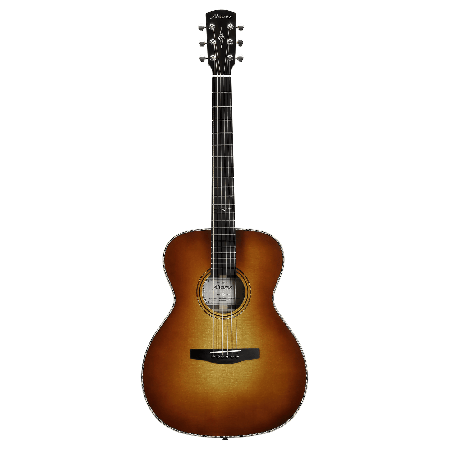 Alvarez LF70e Laureate Folk Electric Acoustic Guitar - Herringbone Sunset