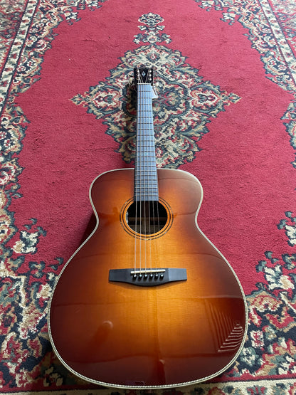 Alvarez LF70e Laureate Folk Electric Acoustic Guitar - Herringbone Sunset