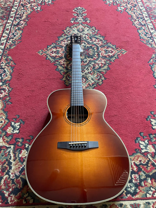 Alvarez LF70e Laureate Folk Electric Acoustic Guitar - Herringbone Sunset