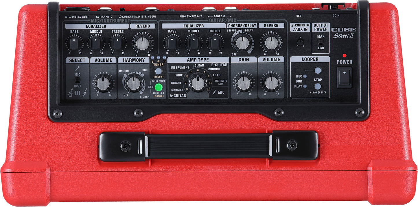 Boss Cube Street 2 Battery Powered Stereo Amplifier - Red
