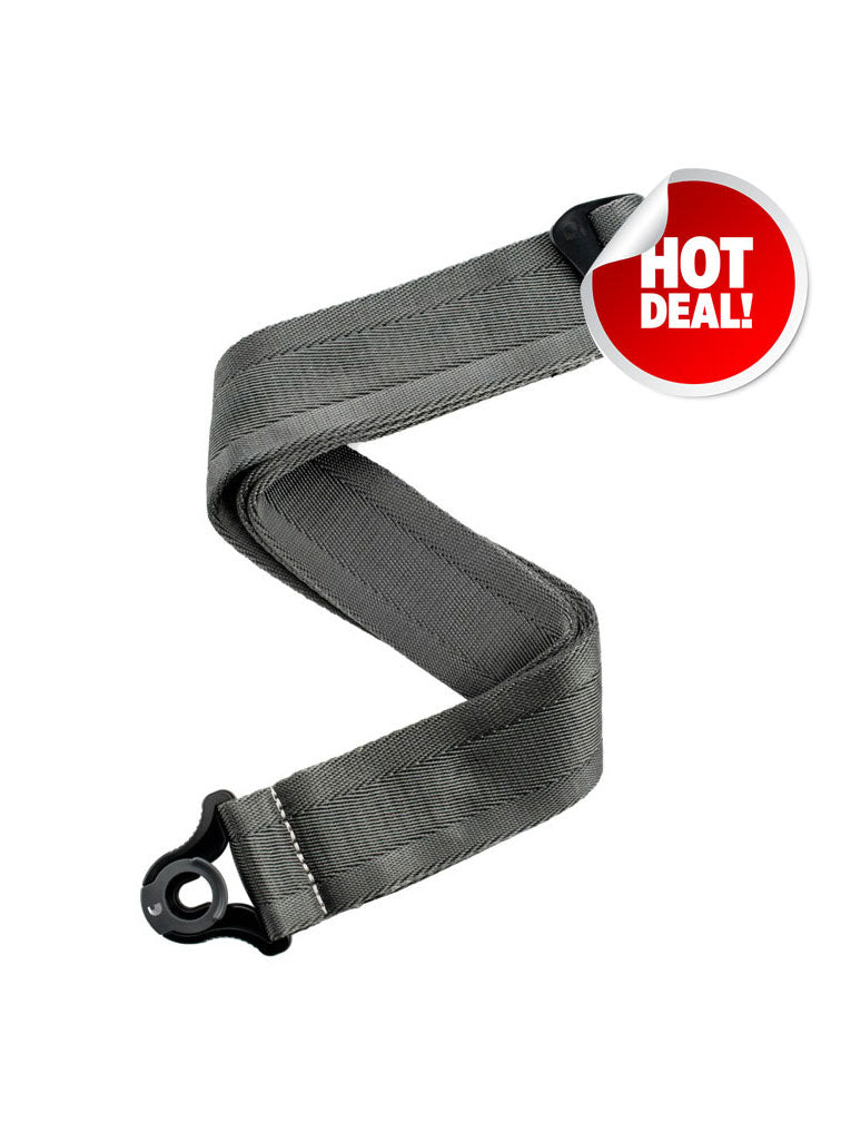 D'Addario Auto Lock Guitar Strap - Metal Grey