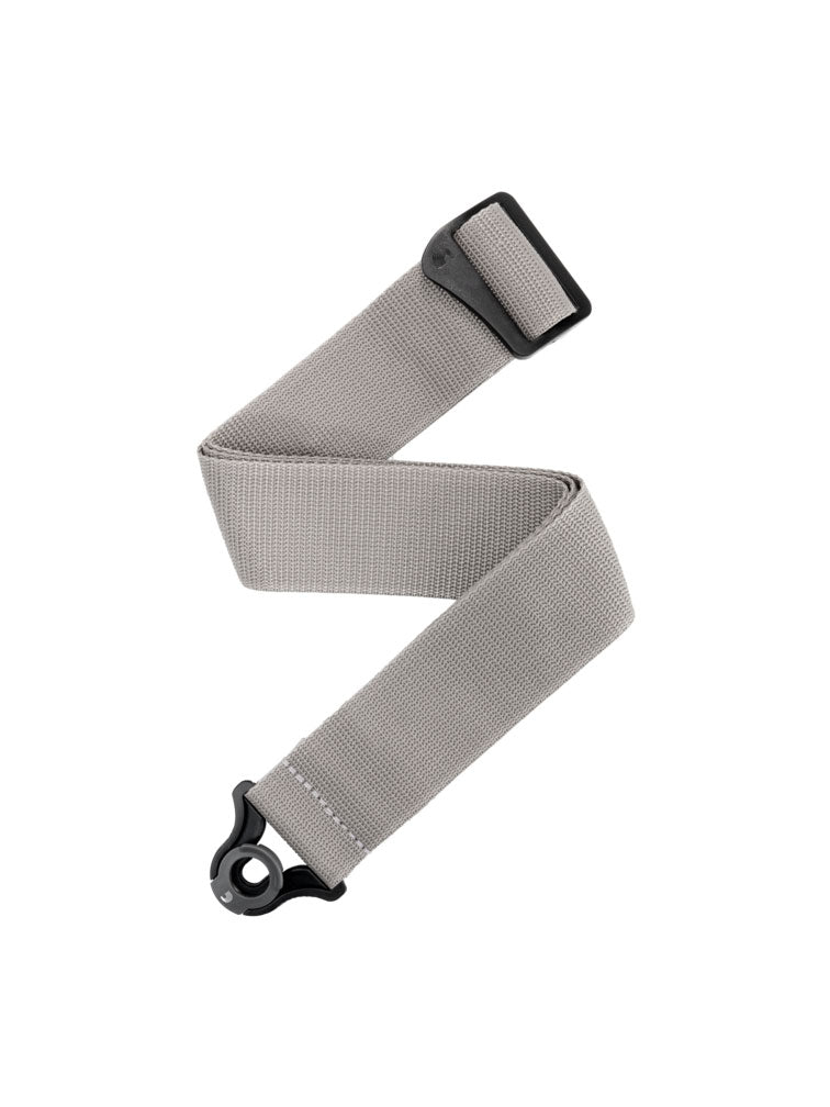D'Addario Auto Lock Polypro Guitar Strap - Silver