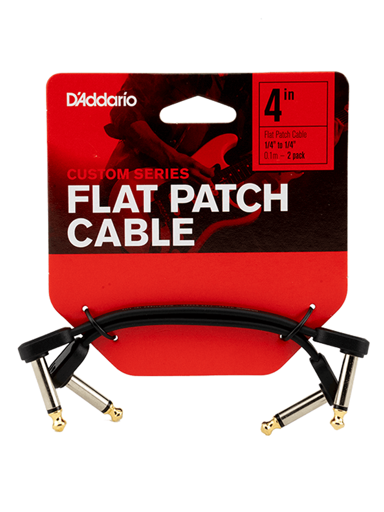 D'Addario Custom Series Flat Patch Cables 4"