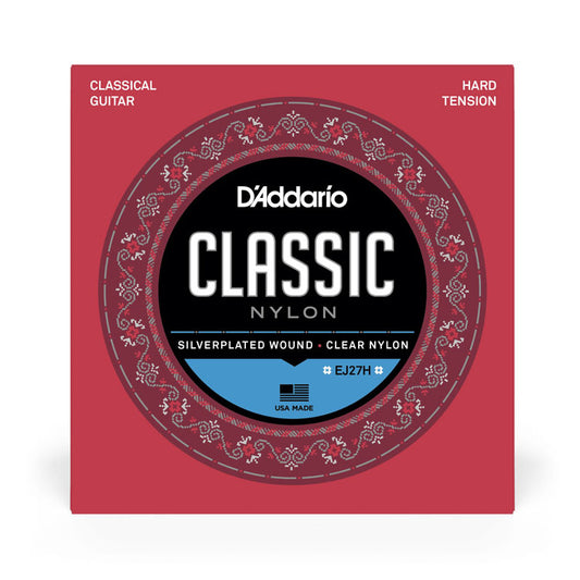 D'Addario Student EJ27H Hard Tension Nylon Classical Guitar Strings